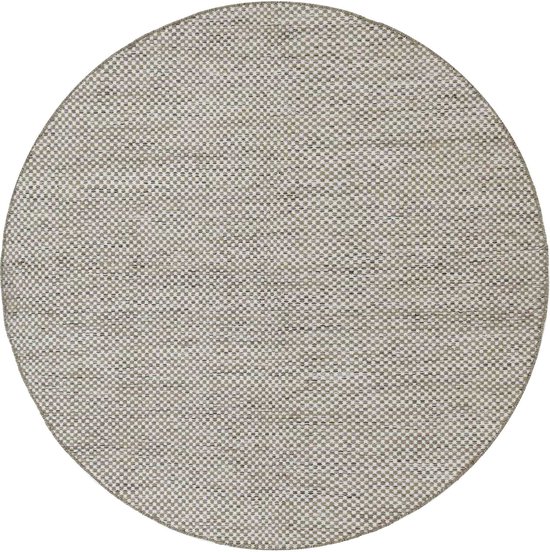 MOMO Rugs Vaasa Grey White Rond Vloerkleed - 200 rond - Rond - Laagpolig Tapijt - Industrieel - Grijs, Wit