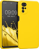kwmobile telefoonhoesje geschikt voor Motorola Moto G22 - Hoesje met siliconen coating - Smartphone case in stralend geel