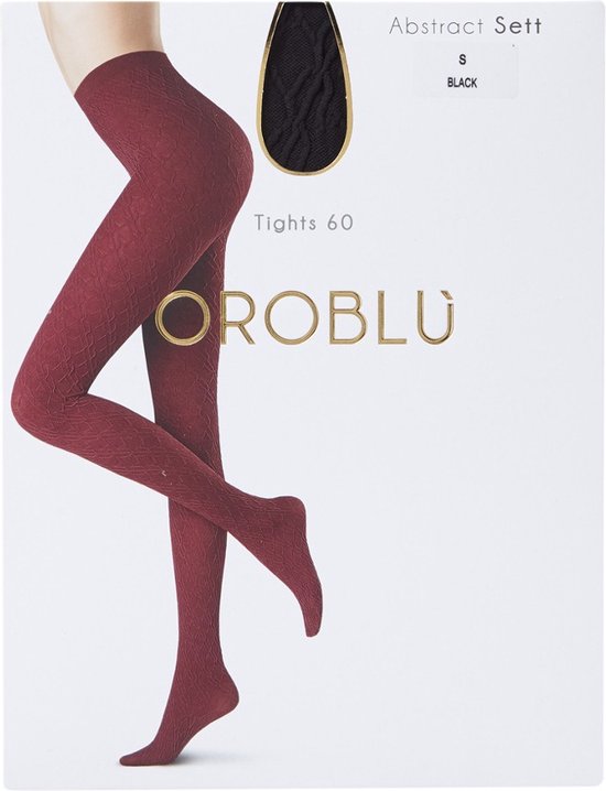 Oroblu Abstract Sett 60 den panty maat S (zwart)