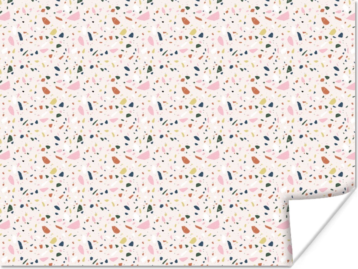 Poster Klei - Patroon - Terazzo - 80x60 cm