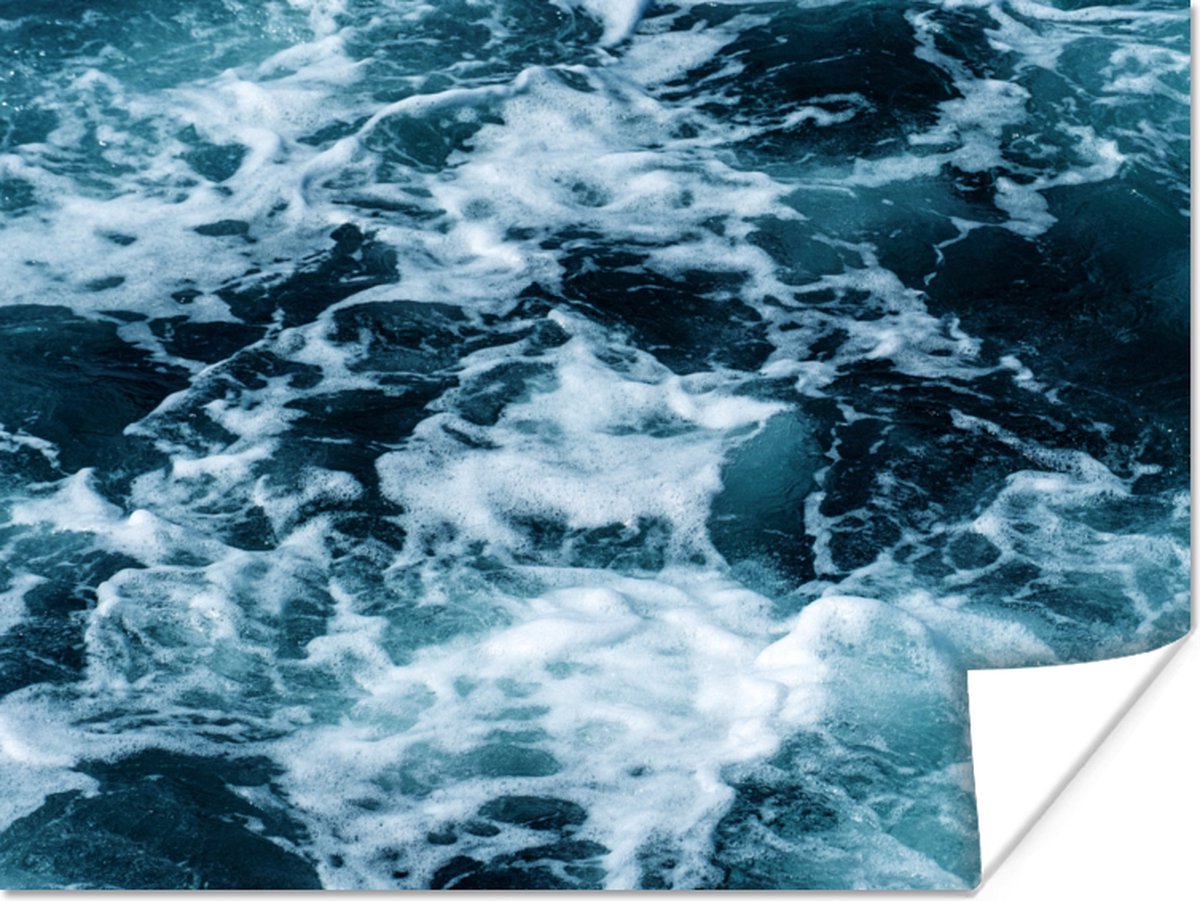 Poster Water - Blauw - Golf - 80x60 cm
