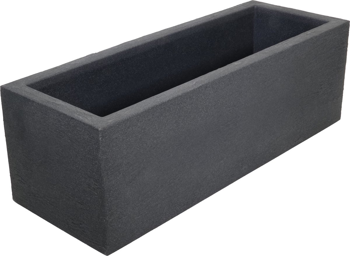 Eda Rechthoekige Plantenbak Volcania Stone Effect Antraciet 99,5 X 39,5