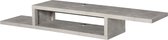 HOMCOM Tv-wandkast lowboard hangplank Tv-kast spaanplaat cementgrijs 833-954