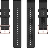 Bracelet en Siliconen (noir), adapté aux modèles Huawei : Watch GT (42 & 46 mm) GT2 (46 mm), GT 2E, GT 3 (46 mm), GT 3 Active (46 mm), GT Runner, Watch 3, Watch 3 Pro