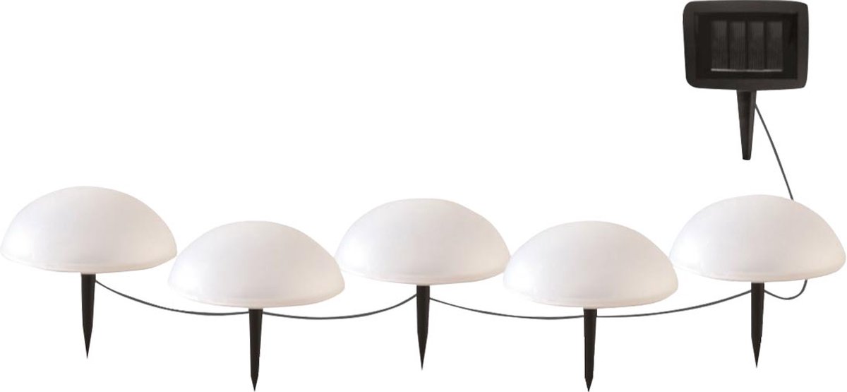 Set van 5 halve zonne-energiepalen D15CM HALF MOON