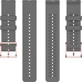 Siliconen bandje - geschikt voor Huawei Watch GT 2 42 mm / GT 3 42 mm / GT 3 Active 42 mm / GT 3 Pro 43 mm / GT 3 Elegant - grijs