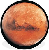 WallCircle - Wandcirkel ⌀ 60 - De planeet Mars tegen een zwarte achtergrond - Ronde schilderijen woonkamer - Wandbord rond - Muurdecoratie cirkel - Kamer decoratie binnen - Wanddecoratie muurcirkel - Woonaccessoires
