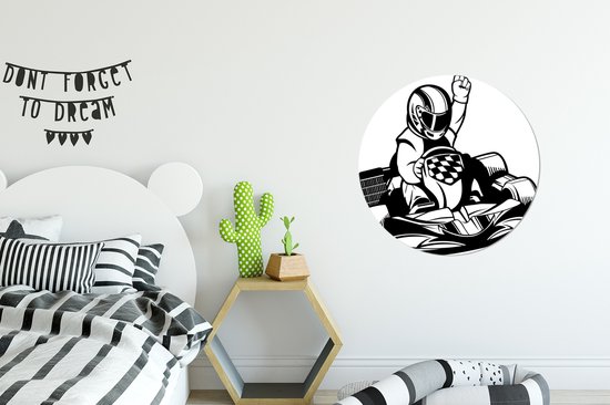 Une illustration d'une assiette en plastique Happy Carter Wall Circle ⌀ 60 cm - impression photo sur cercle mural / cercle vivant (décoration murale)