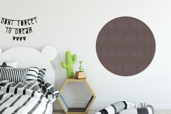 WallCircle - Wall Circle - Wall Circle Indoor - Motifs - Ligne - Violet - 90x90 cm - Décoration murale - Peintures Ronds