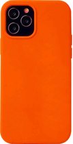 Mobigear Hoesje geschikt voor Apple iPhone 12 Siliconen Telefoonhoesje | Mobigear Rubber Touch Backcover | iPhone 12 Case | Back Cover - Coral | Oranje