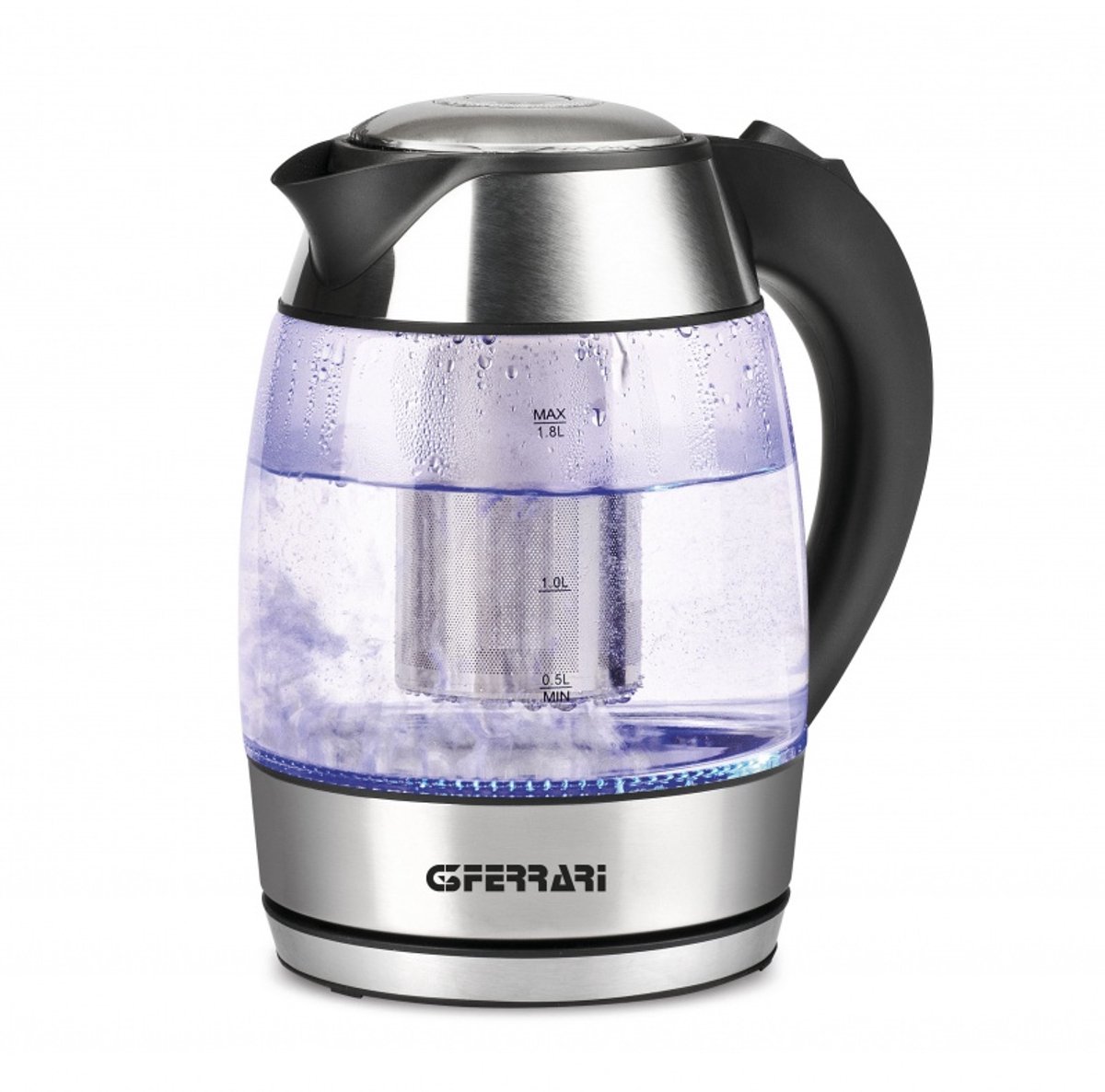 G3 Ferrari Bolle Blu Waterkoker & Tisaniera – Elektrische Waterkoker 1,8L – Met Theefilter en Automatische Uitschakeling – 2200W