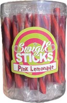 Swigle sticks - pink lemonade - 50 stuks - mini lolly’s - fruit zuurstokken - lolly - snoep