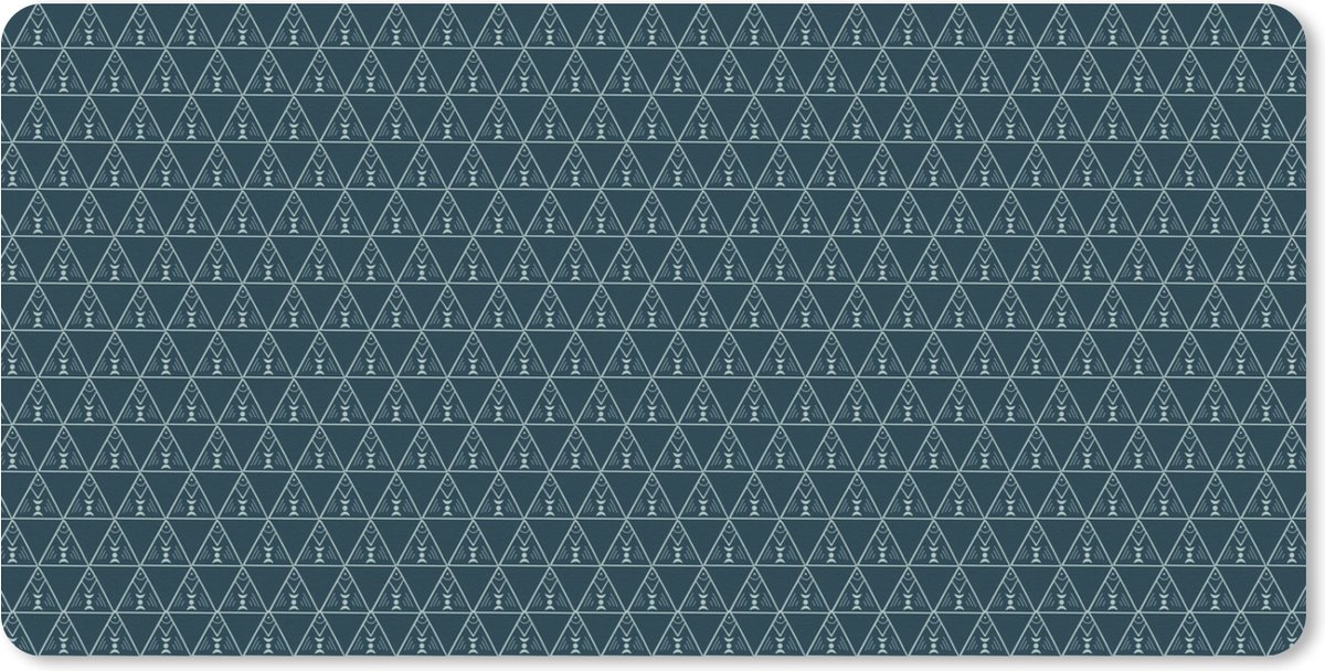 Muismat XXL 120x60 cm - Bureau onderlegger - Bureau mat Design - Jongens - Driehoek - Kind - Bureaumat - Gaming mousepad xl - Bureaulegger groot - Computer deskmat