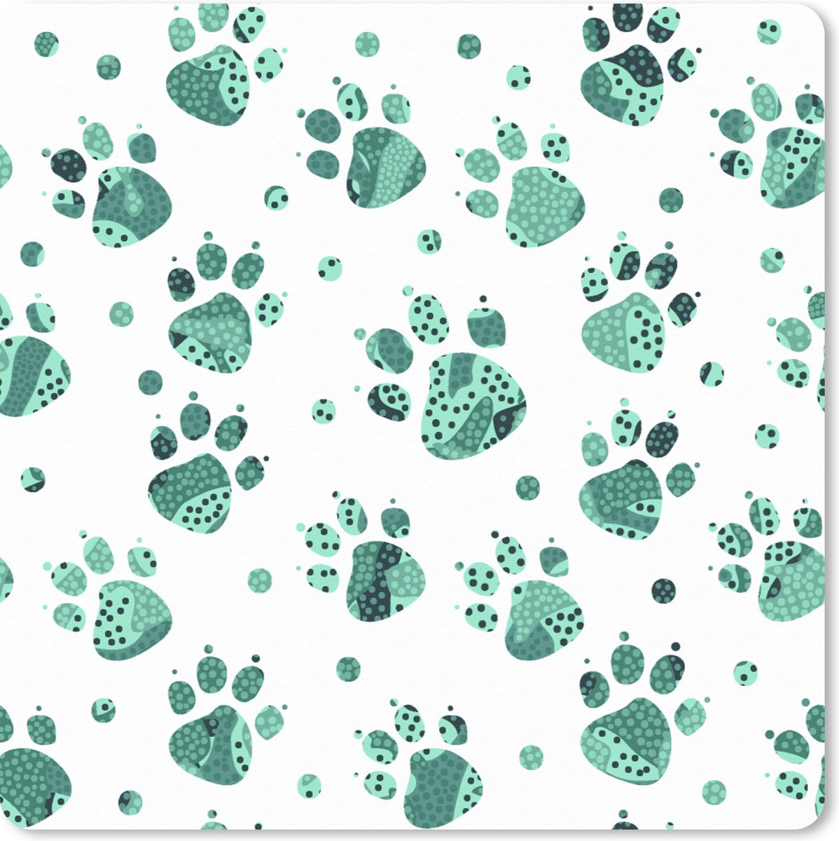Muismat XXL - Bureau onderlegger - Bureau mat - Patroon - Huisdieren - Hond - Dier - 40x40 cm - XXL muismat