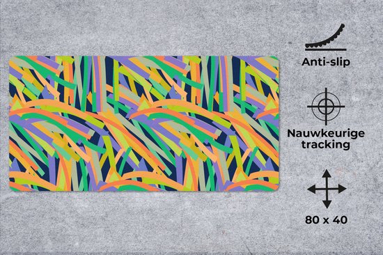 Muismat XXL 80x40 cm - Bureau onderlegger - Bureau mat Jungle - Patronen - Abstract - Bureaumat - Gaming mousepad xl - Bureaulegger groot - Computer deskmat