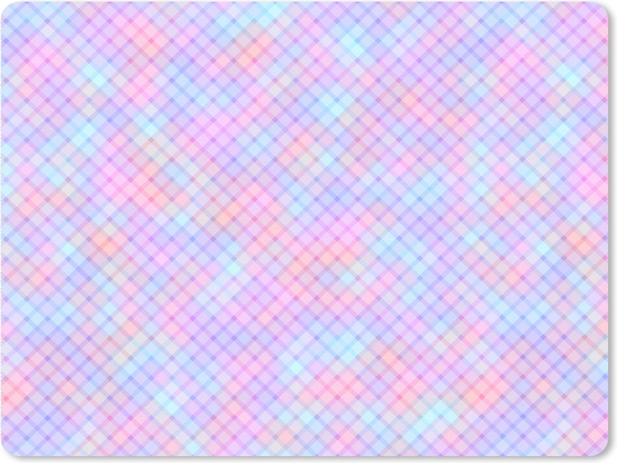 Muismat XXL 80x60 cm - Bureau onderlegger - Bureau mat Design - Geometrie - Roze - Bureaumat - Gaming mousepad xl - Bureaulegger groot - Computer deskmat