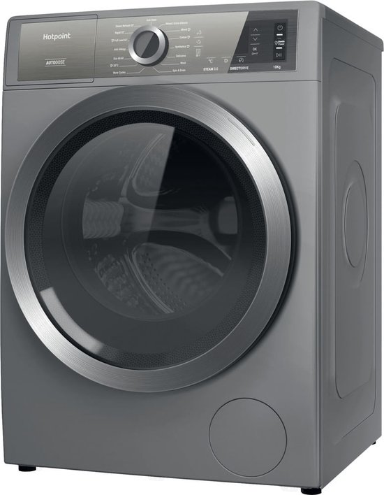 Hotpoint H8 W046SB UK machine à laver Charge avant 10 kg 1400 tr/min A  Argent | bol.com