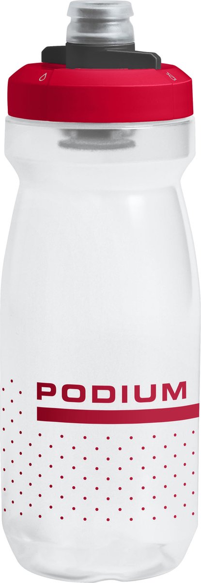 Camelbak Bidon - wit (transparant) - rood