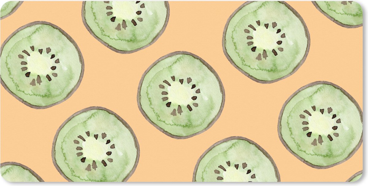 Muismat XXL 80x40 cm - Bureau onderlegger - Bureau mat Kiwi's - Fruit - Patronen - Bureaumat - Gaming mousepad xl - Bureaulegger groot - Computer deskmat