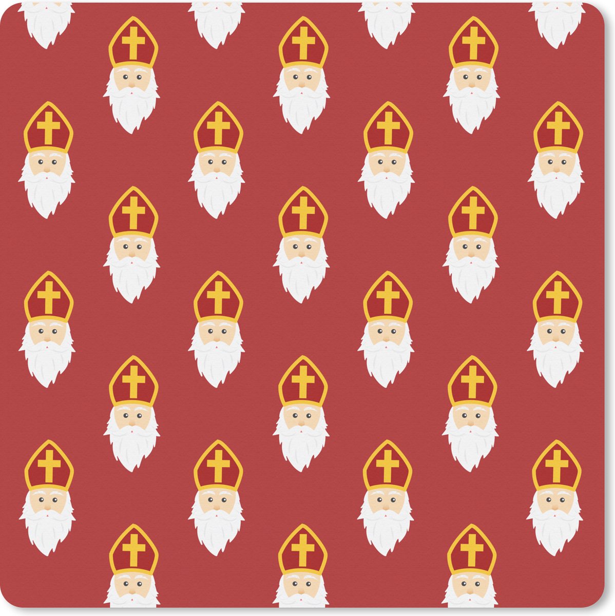 Muismat XXL 40x40 cm - Bureau onderlegger - Bureau mat Sinterklaas - Sint - Decoratie - Kinderen - Jongens - Meisjes - Kids - Bureaumat - Gaming mousepad xl - Bureaulegger groot - Computer deskmat