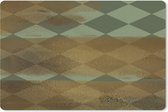 Muismat XXL - Bureau onderlegger - Bureau mat - Patronen - Groen - Goud - Verf - 90x60 cm - XXL muismat