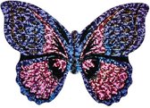 Mini-vlieger Vlinder Glitters Roze/Paars - 10x7cm
