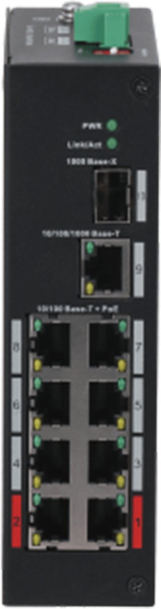 Dahua Technology PFS3110-8ET-96-V2 netwerk-switch UNMANAGED Fast Ethernet (10/100) Power over Ethernet (PoE) 10U Zwart
