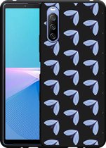 Sony Xperia 10 III Hoesje Zwart Beestjes Designed by Cazy