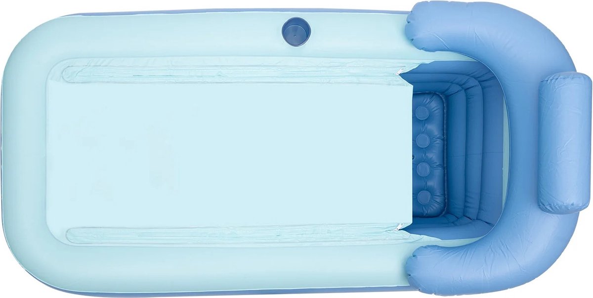 FIBILA Volwassen Opvouwbare Badkuip - Zitbad - Opvouwbaar Bad - Badkuip - Opblaasbaar Bad - Snelle Lucht Opblaasbaar Bad - Draagbare PVC Badkuip - Spa & Warme Douche - Eenvoudig Opvouwbaar - Blauw