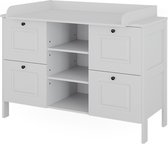 Vitalispa Ajaton Luiertafel – 133 x 98.4 cm met 4 laden Wit