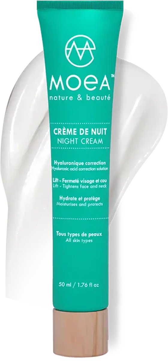 Franse Nachtcreme- Hyaluronzuur corrigerende gezicht creme - Optym Hyal™ en Hyacross™ - collageen productie 50ml