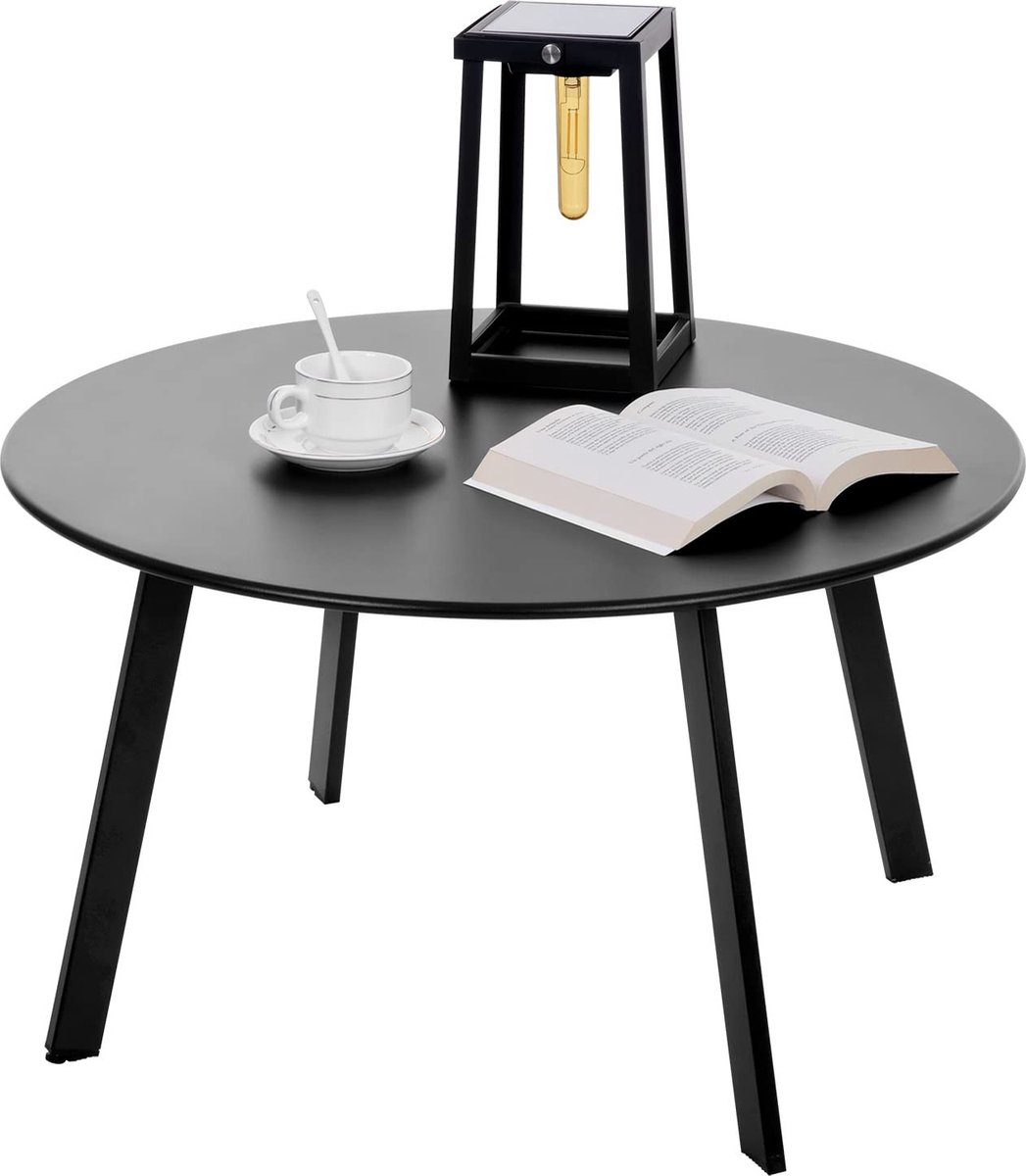 La'Moussawi ® Stijlvolle Ronde Metalen Bijzettafel met Verstelbare Tafelpoten voor Binnen en Buiten
