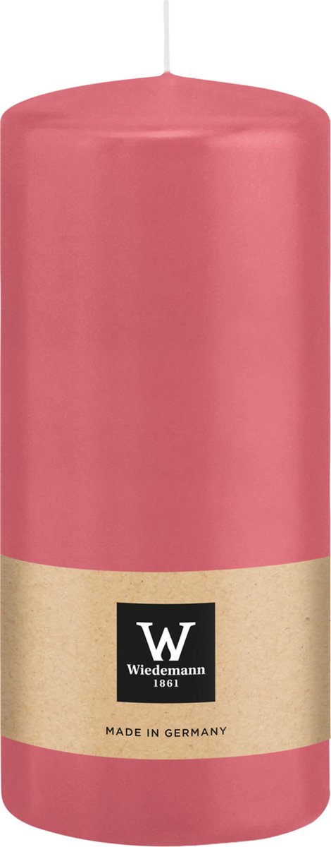 Wiedemann Cilinderkaars/stompkaars - roze - 15 x 7 cm - 63 branduren - zuilkaarsen