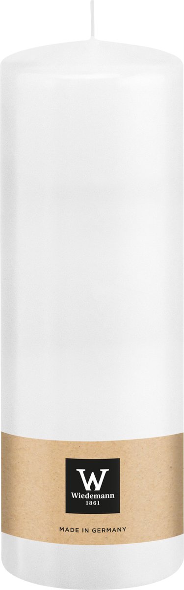 Wiedemann Cilinderkaars/stompkaars - wit - 20 x 7 cm - 103 branduren - zuilkaarsen