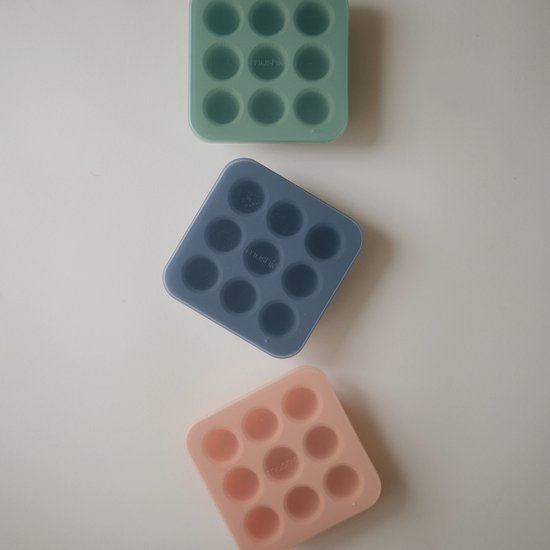 Mushie Diepvries Bewaarbakjes Baby Voedsel Cambridge Blue van Mushie — afbeelding 2