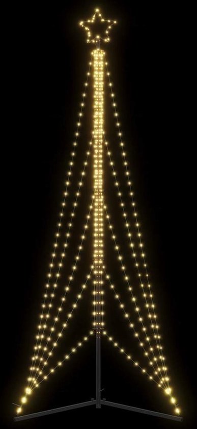 vidaXL - Éclairage de sapin de Noël - 525 - blanc chaud - LED - 302 - cm