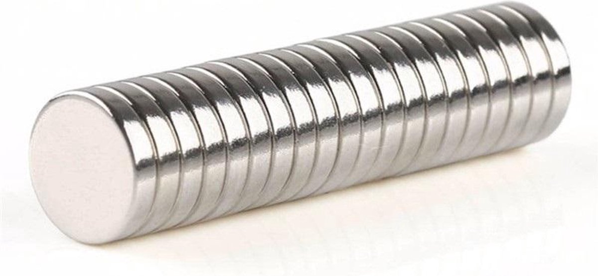 Scoby - Supersterke Magneten - Whiteboard & Koelkastmagneten - Koelkast Magnet - 20 Stuks - 8 x 2 mm - Zilver