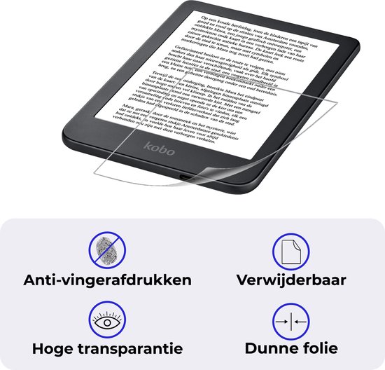 Screenprotector Folie Geschikt voor Kobo Clara 2E Screenprotector Beschermfolie - Screenprotector Folie Geschikt voor Kobo Clara 2E Screen Protector Folie - 2 PACK van Merkloos — afbeelding 3