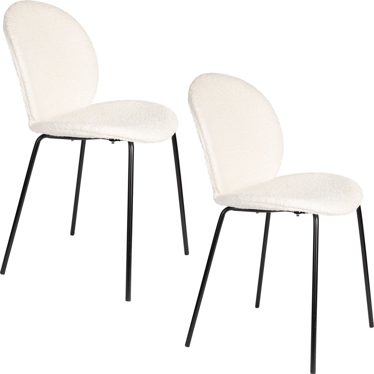 Bonnet Eetkamerstoelen Off-White - Set van 2