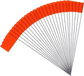 Markering Vlaggen Markeringsvlaggen Voor Gazon 30 Pack, PVC Kleine Vlaggen Markering Vlaggen Gazon Vlaggen Tuin Vlaggen Enquete Vlaggen Geel