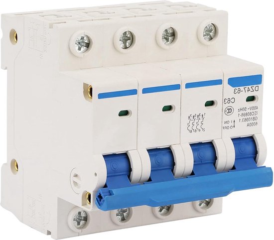Disjoncteur Miniature 4P 63A 400V DZ47-63 6kA - Protection Surcharge Et Court-Circuit Pour Lignes Domestiques
