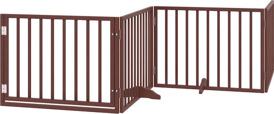 vidaXL - Hondenhek - inklapbaar - 8 - panelen - 640 - cm - populierenhout - bruin