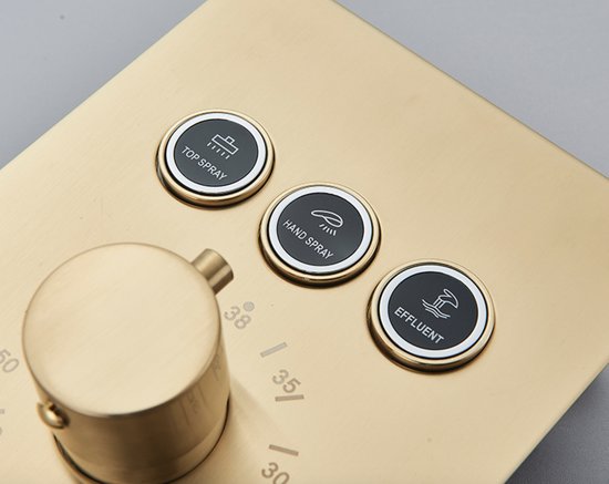 SaniSupreme® La Paz Douche de plafond encastrée Douche à effet de pluie avec éclairage LED et fonction cascade