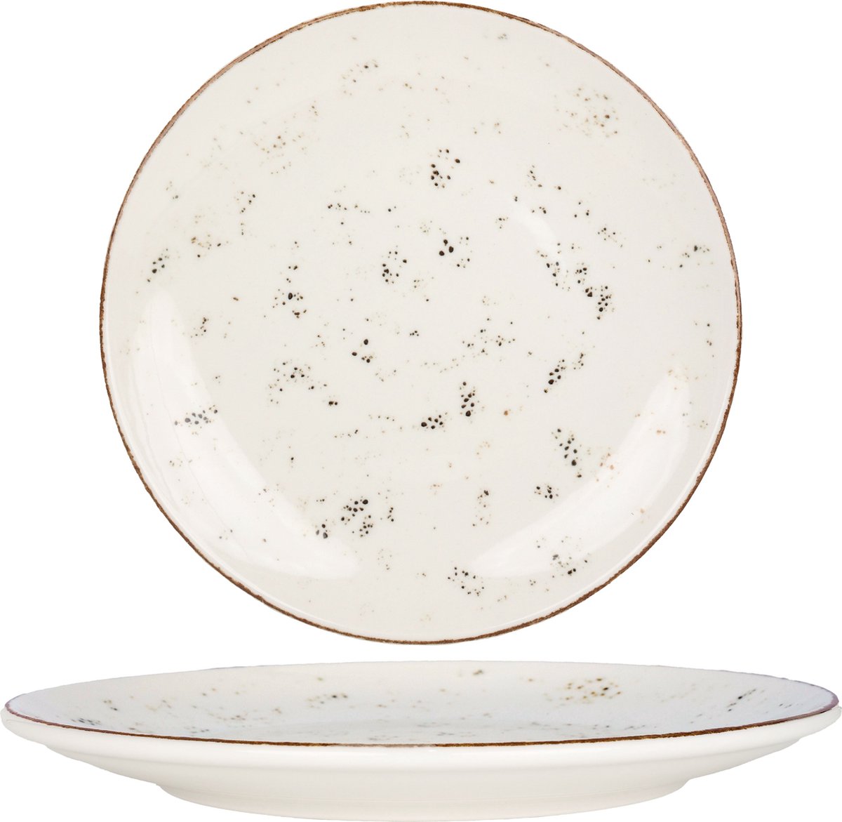 Bonna Dessertbord - Grain - Porselein - 23 cm - set van 6