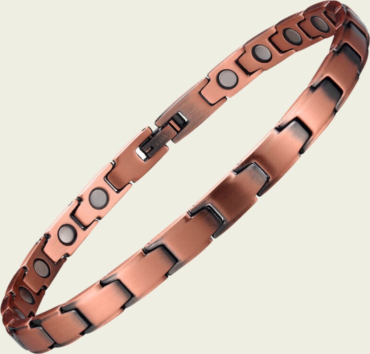 Luxe gezondheidsarmband magnetisch koper - 0,7 cm B