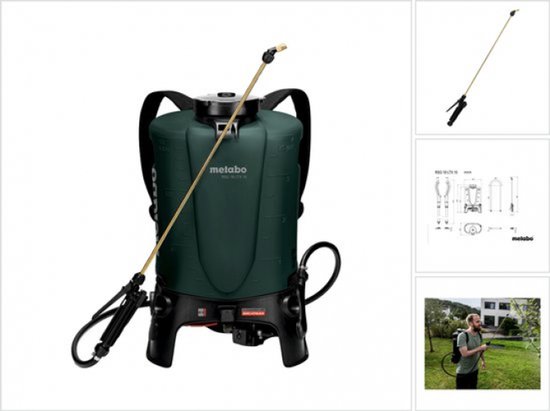 Metabo RSG 18 LTX 15 18V Li-Ion rugsproeier body - 15L van Merkloos	 — afbeelding 5