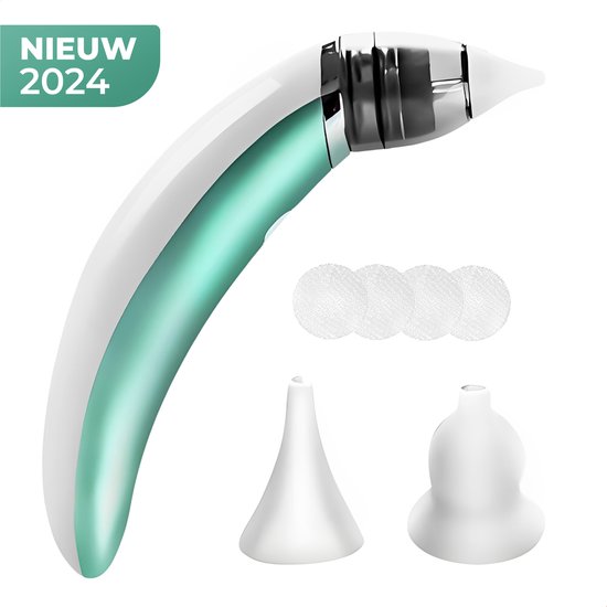 YE Elektrische Neusreiniger - Baby Neuszuiger - 5 Zuigniveaus - Oplaadbaar via USB - Geschikt voor Baby's en Kinderen - Hygiënisch en Veilig - Neusreiniger - Turquoise