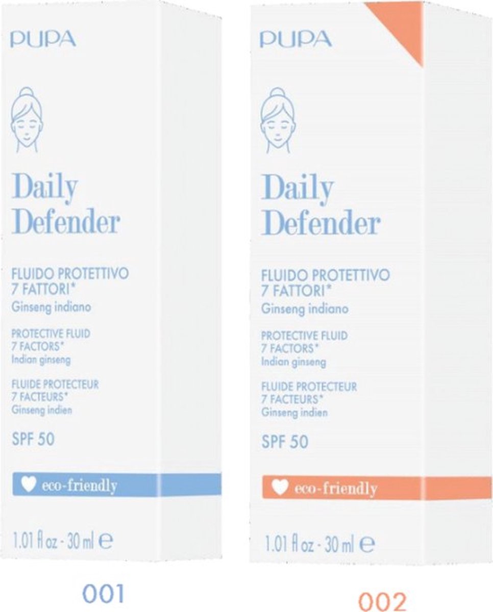Goedkoopste Pupa Milano - Daily Defender Protective Fluid - SPF 50 - 30 ml - 002