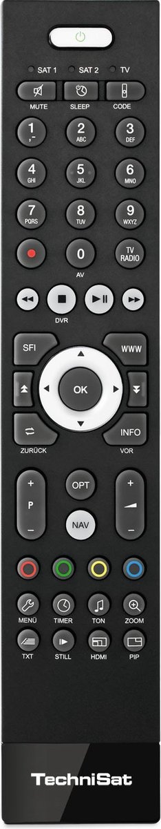 TechniSat afstandsbediening IR, Zwart