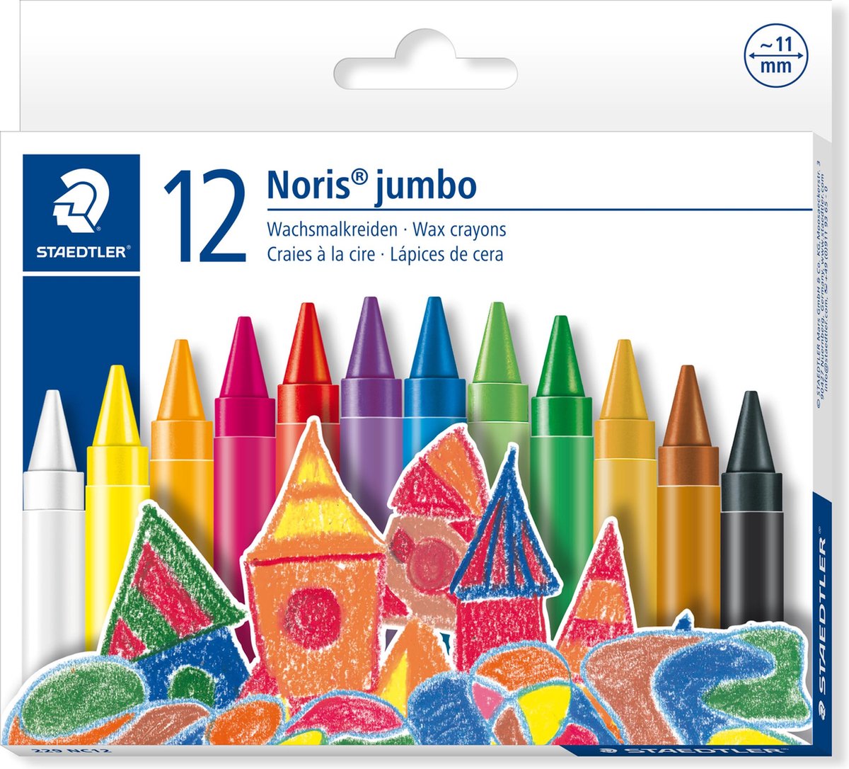 Wachsmalkreide Noris jumbo 12er-Set 12mm retail